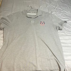 Gray Moncler collared shirt - XL